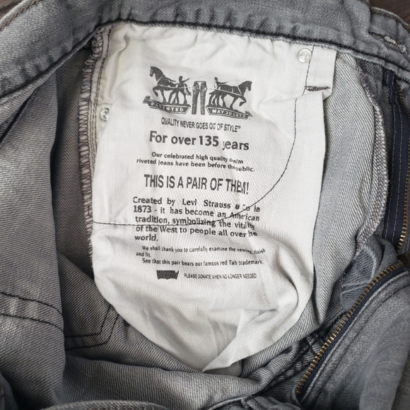 Levi's 514 Straight Grey Denim 32/30 - Picture 3 of 6